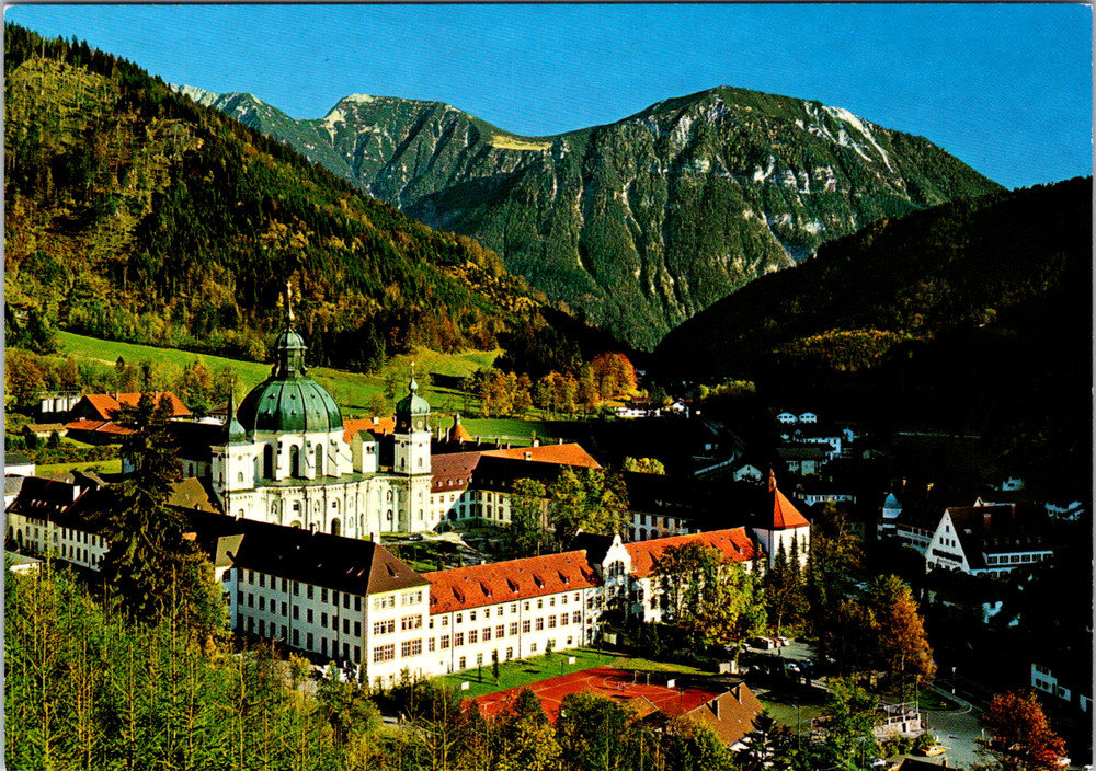 Vintage Postcard Benedictine Abbey Ettal Germany