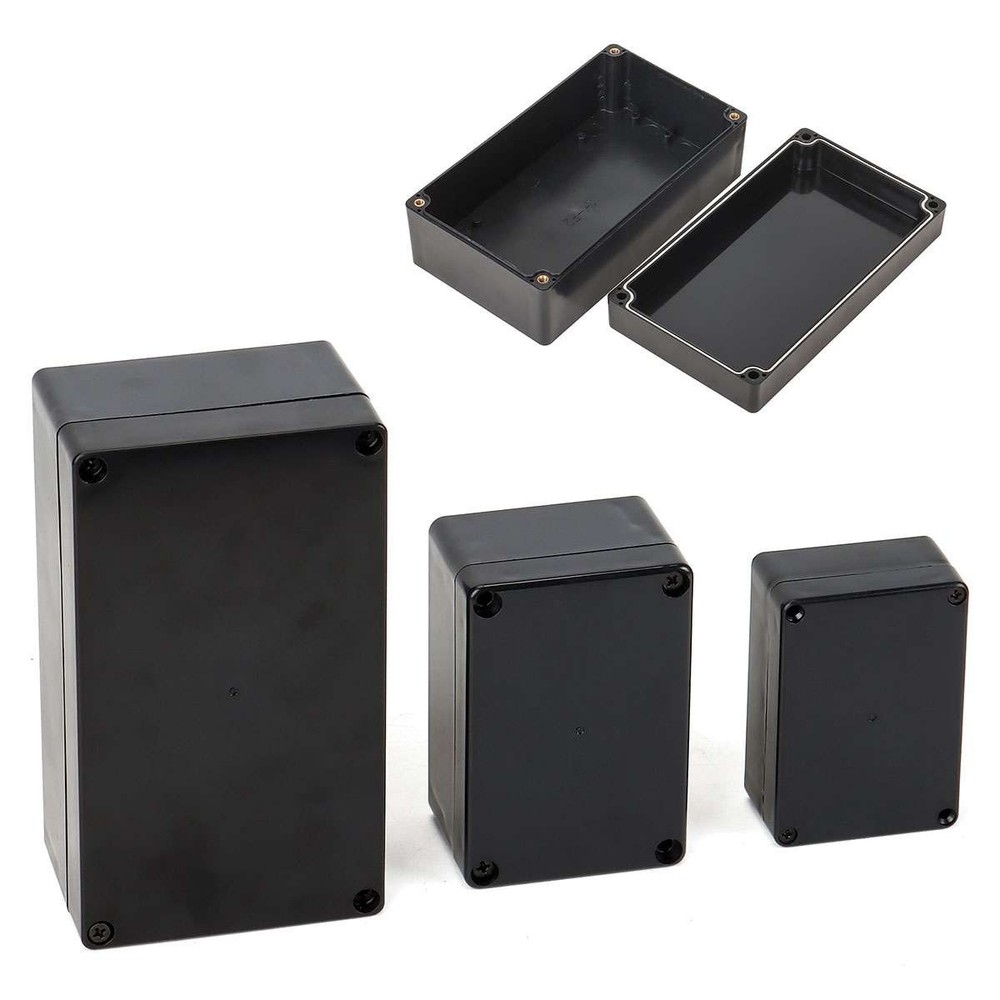 Plastic Project Box ABS IP65 Electrical Junction Box Enclosure Black Waterproof-image