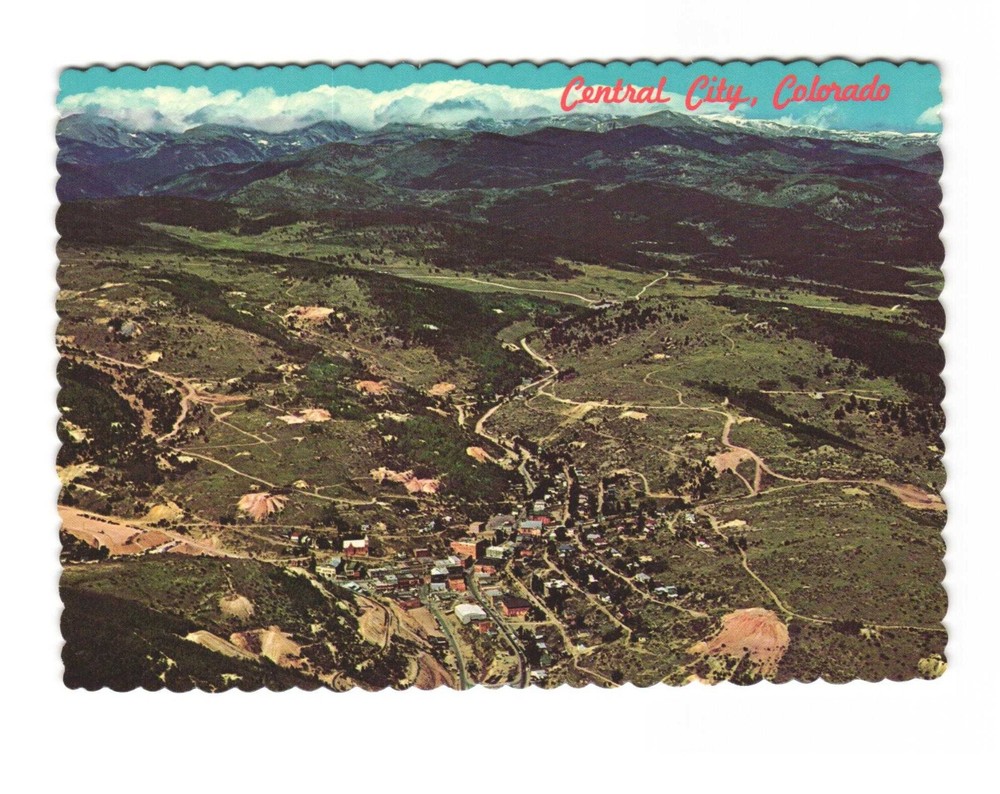 Aerial View of Central City Colorado Vintage Postcard Unposted