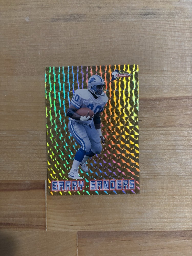 1993 PACIFIC FOOTBALL 16 of 20 GOLD PRISMS BARRY SANDERS HOF RB DETROIT LIONS