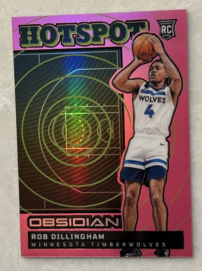 2024-25 Panini Obsidian - Hotspot Rob Dillingham #3 Electric Etch Pink Flood /49