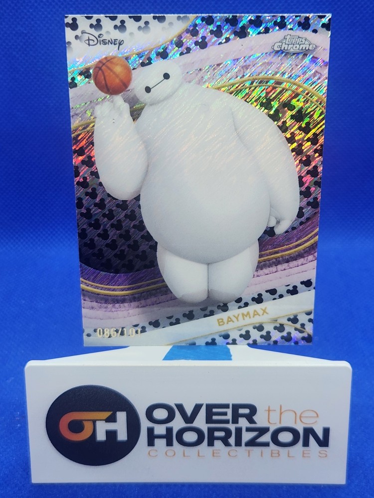 2025 Topps Chrome Disney Baymax #8 Mickey Mouse Black & White Shimmer /101