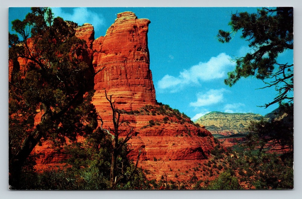 Sedona Arizona AZ Coffee Pot Rock Oak Creek Canyon VINTAGE Postcard
