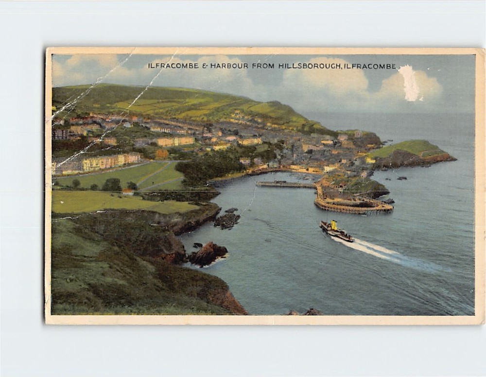 Postcard Ilfracombe Harbour from Hillsborough Ilfracombe England