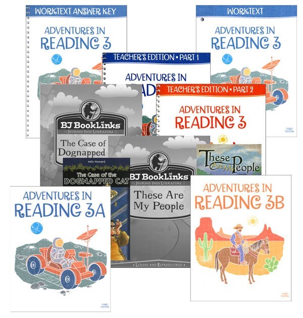 BJU Bob Jones 3rd grade READING 3 Student Text Worktext Teacher Ed COMPLETE KIT!