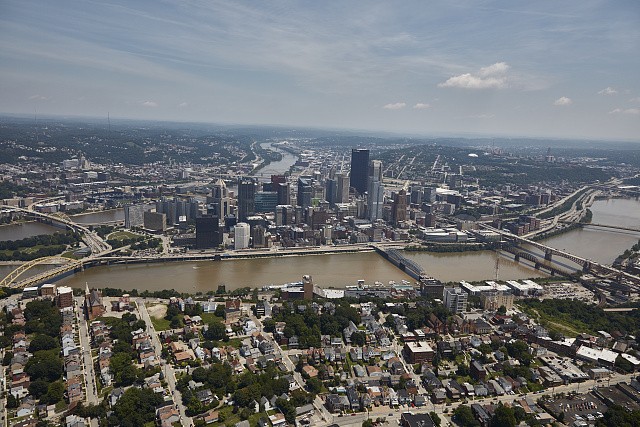 Photo:Pittsburgh Pennsylvania 2019 Downtown Aerial View Monongahela River