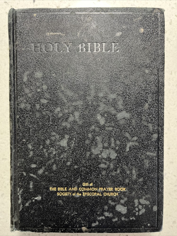 The Holy Bible KJV : American bible society black HC Vintage ABS 1958