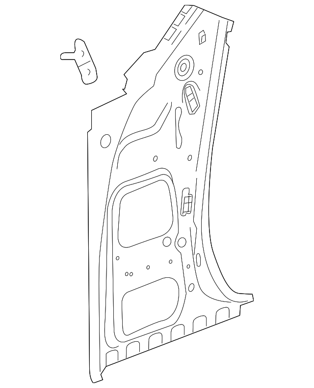 Genuine GM Passenger Side Body Hinge Pillar Inner Panel 22910308