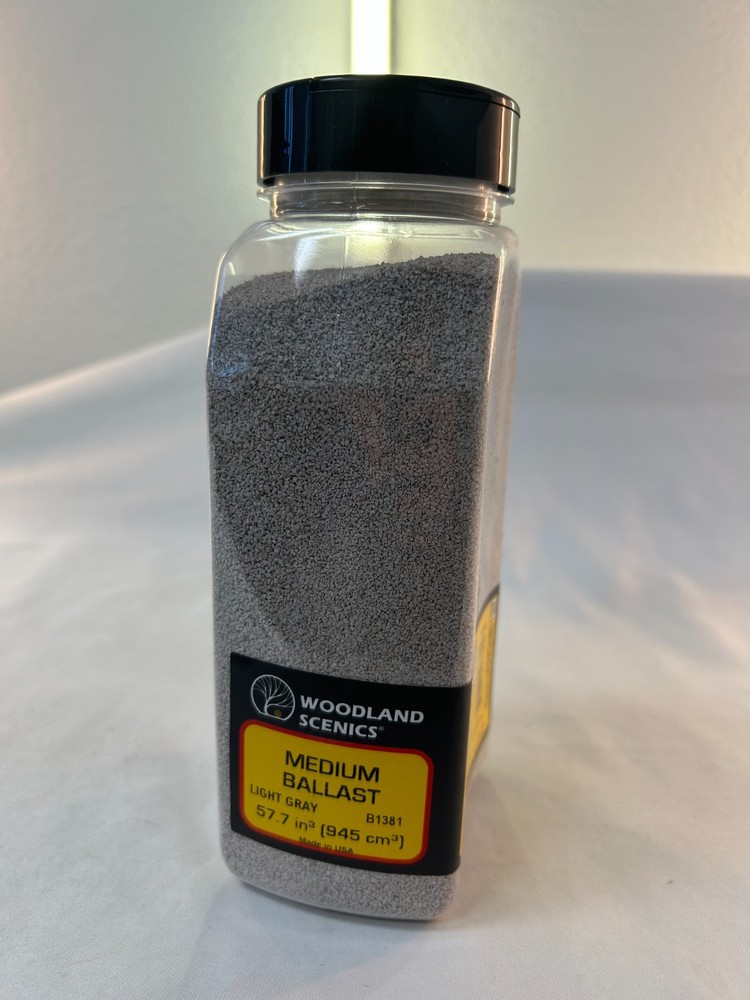 Woodland Scenics B1381 Medium Ballast, Light Gray, 57.7 Cu. In.