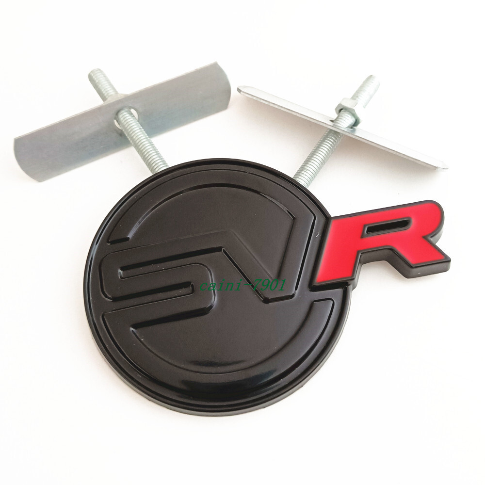 3d Negro Rojo SVR Letras Coche Capó Delantero Parrilla Emblema Insignia DEPORTE Placas de Identificación