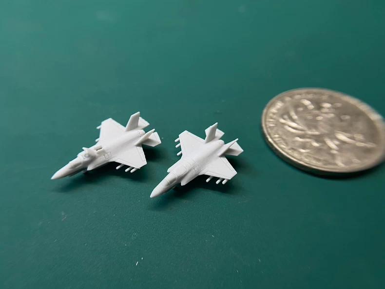 3D printed 1/2000/700/400/350 US F35B carrier-based fighter aircraft Uncoated