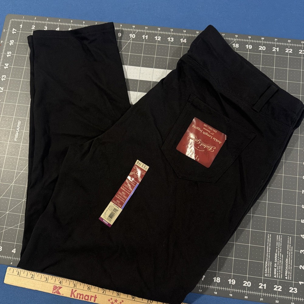 VTG Faded Glory Jeggings Women’s XXL 20 Black Legging Pants Y2K - New