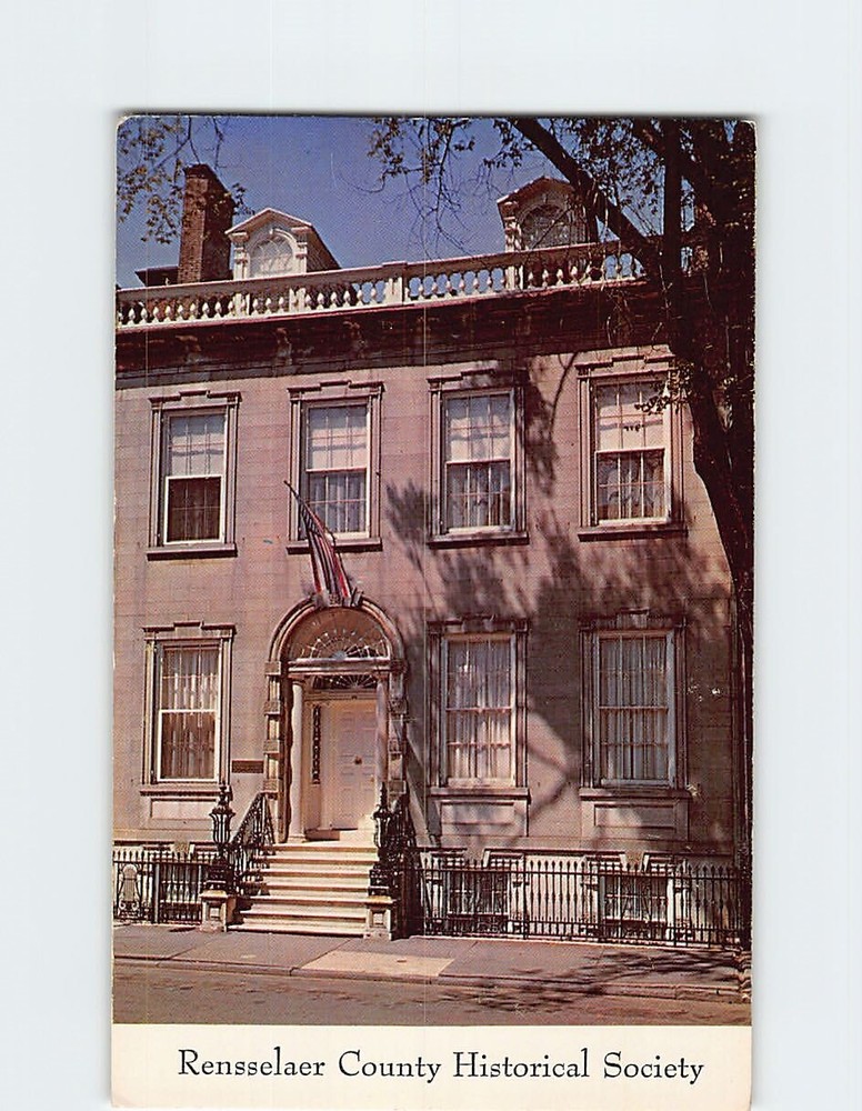 Postcard Headquarters Of The Rensselaer County Historical Society Troy NY