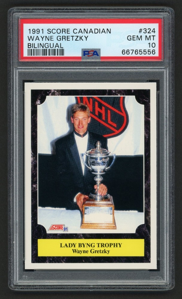 1991 SCORE CANADIAN WAYNE GRETZKY #324 BILINGUAL THE GREAT ONE PSA 10 GEM MINT