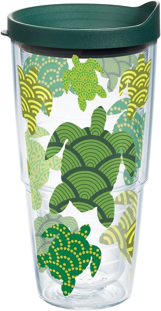Tervis Turtle Pattern Made in USA Double Walled Insulated Tumbler Cup 24Oz