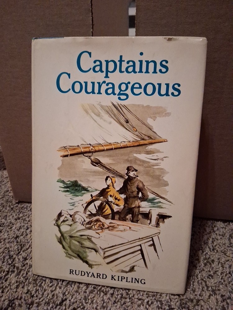 Captains Courageous By Rudyard Kipling - Junior Deluxe Edition 1957 Hardcover DJ