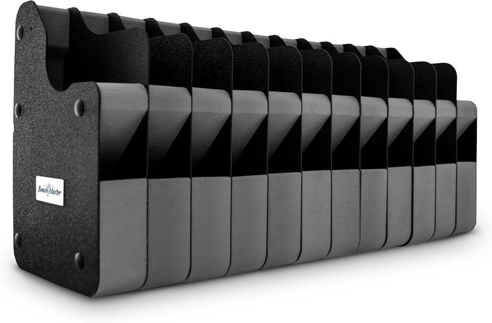 Vertical Pistol Rack - Secure Handgun Organizer for 12 Guns, Lightweight Design