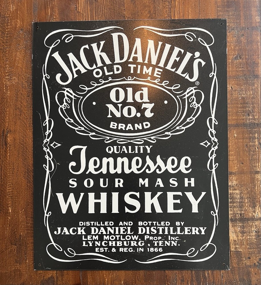 Nostalgic reproduction of vintage JACK DANIEL'S OLD TIME TN WHISKEY Sign
