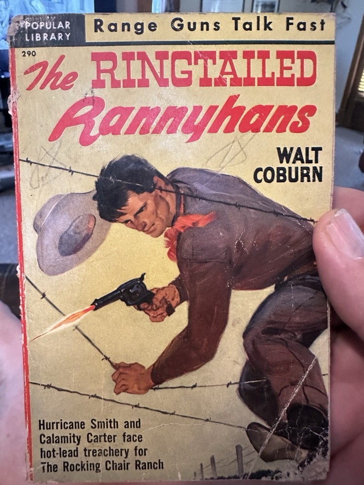 The Ringtailed Rannyhans Walt Coburn 1950 Popular Library 290 ca A. Leslie Ross