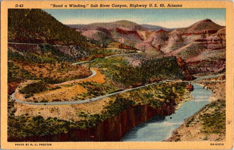 Between Globe And Showlow Arizona AZ : HIGHWAY SCENE m/14 AV3274