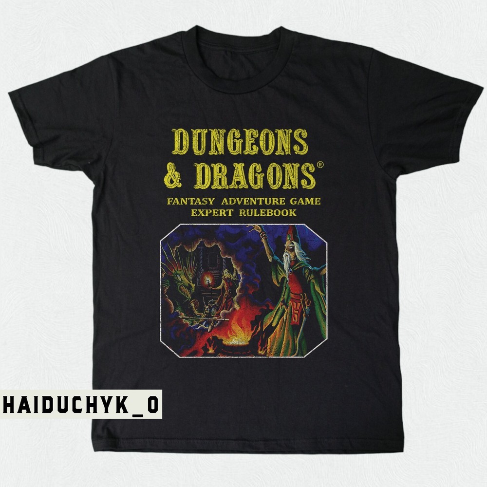 Dungeons and Dragons Fantasy Adventure  Unisex Black T-shirt Size S-5XL