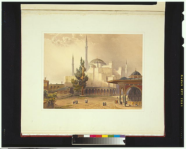 Ayasofya Mosque,Church of Hagia Sophia,Istanbul,Turkey,1852,Courtyard,Exterior