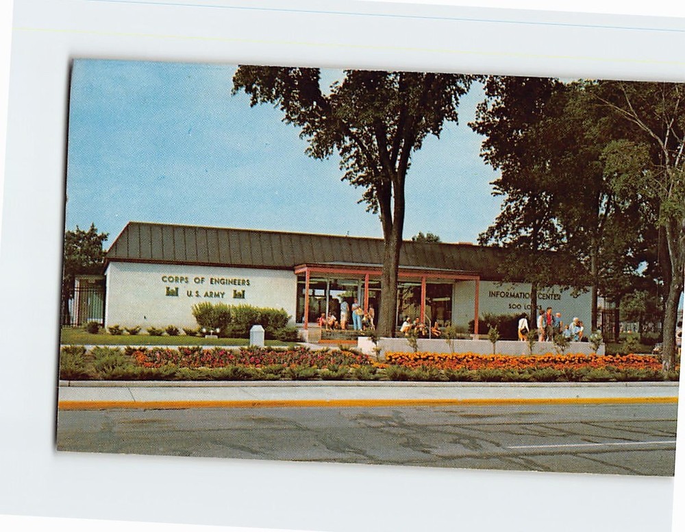 Postcard Information Center Soo Locks Sault Ste. Marie Michigan USA