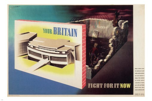 Your Britain-Fight for it now VINTAGE WAR POSTER A. Games UK 1942 20x30 Gem