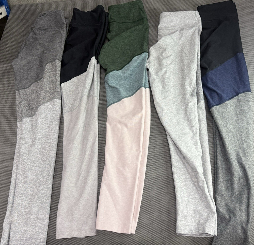 Outdoor Voices Women’s Multicolor Colorblock Stretch Ankle Leggings Logo Size S