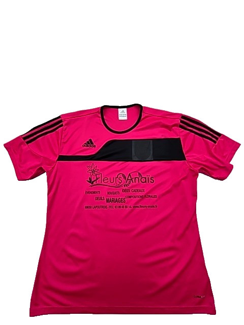Adidas Pink Striped Soccer Jersey L Short Sleeve Unisex
