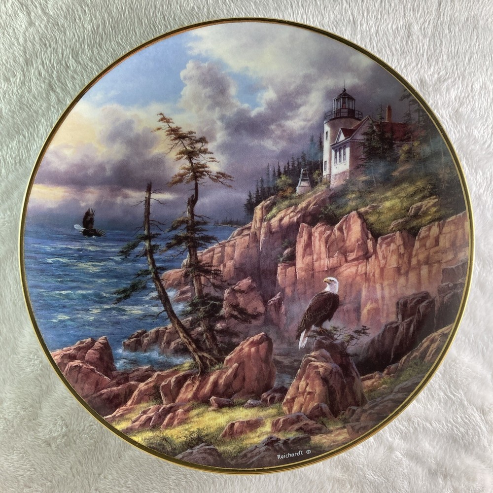 VIGILANT BEACON Plate God Bless America Rudi Reichardt Acadia National Park-image