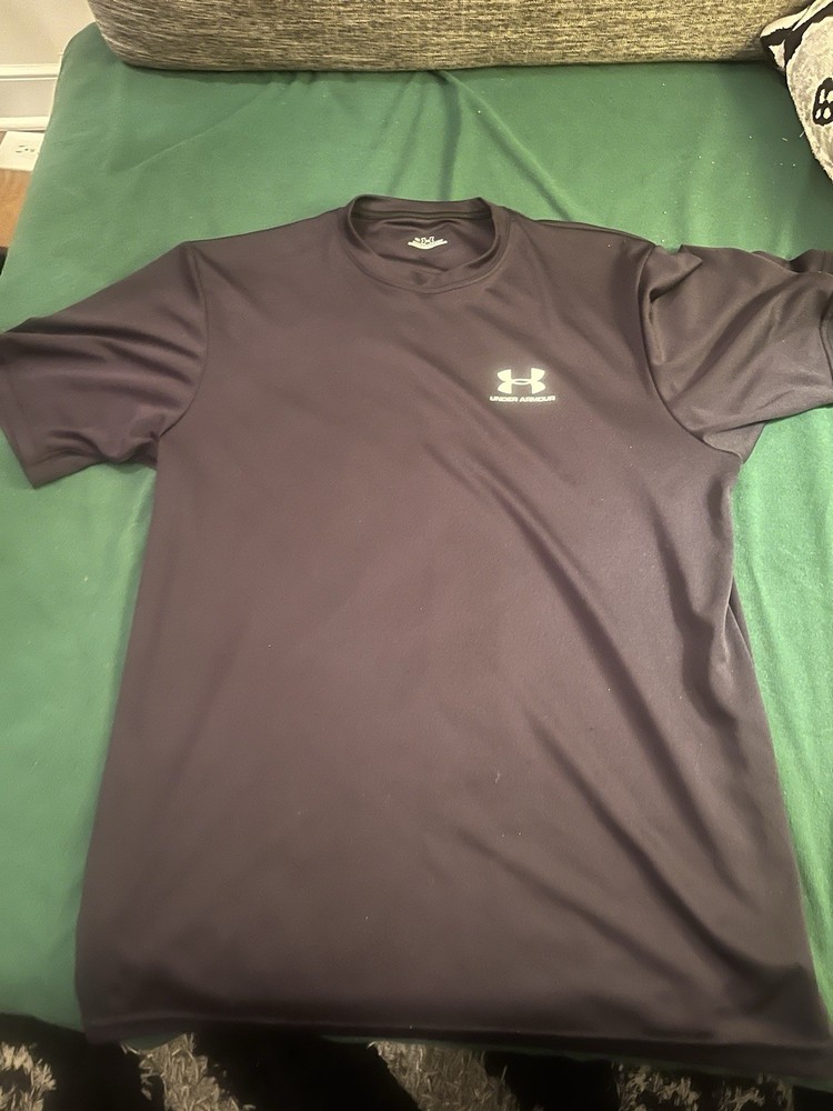 Under Armour Men's Black Short Sleeve Crew Neck Activewear T-Shirt Logo