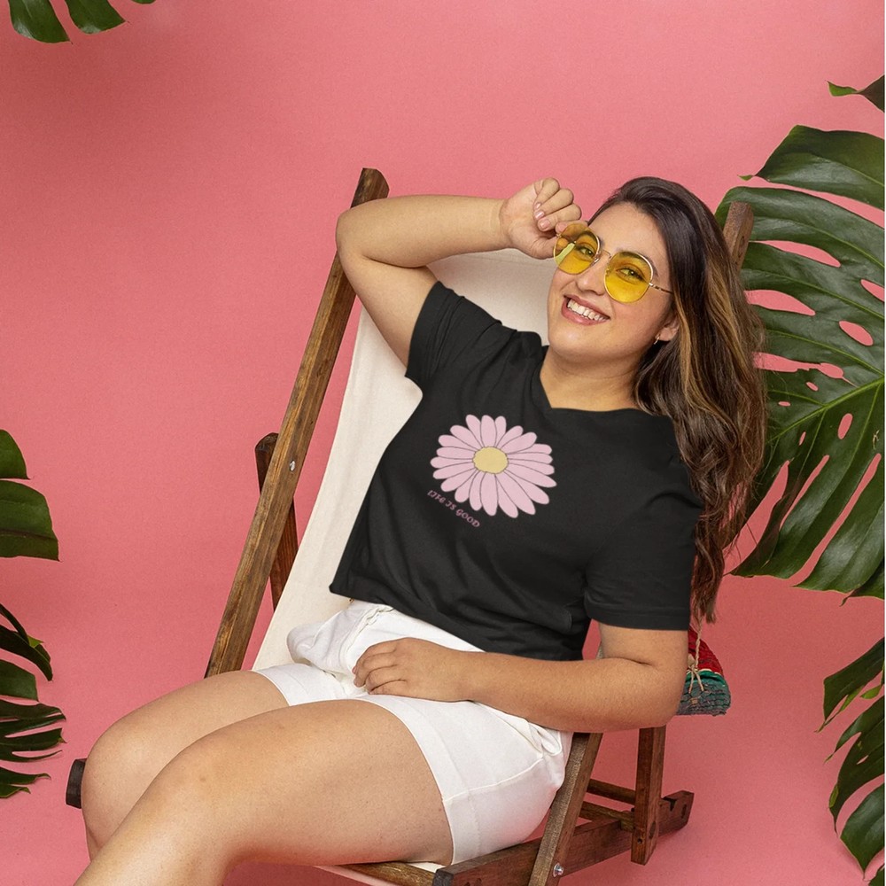 Women Short Sleeve V-Neck T Shirt Casual Cotton Top Summer Work Daily Wear