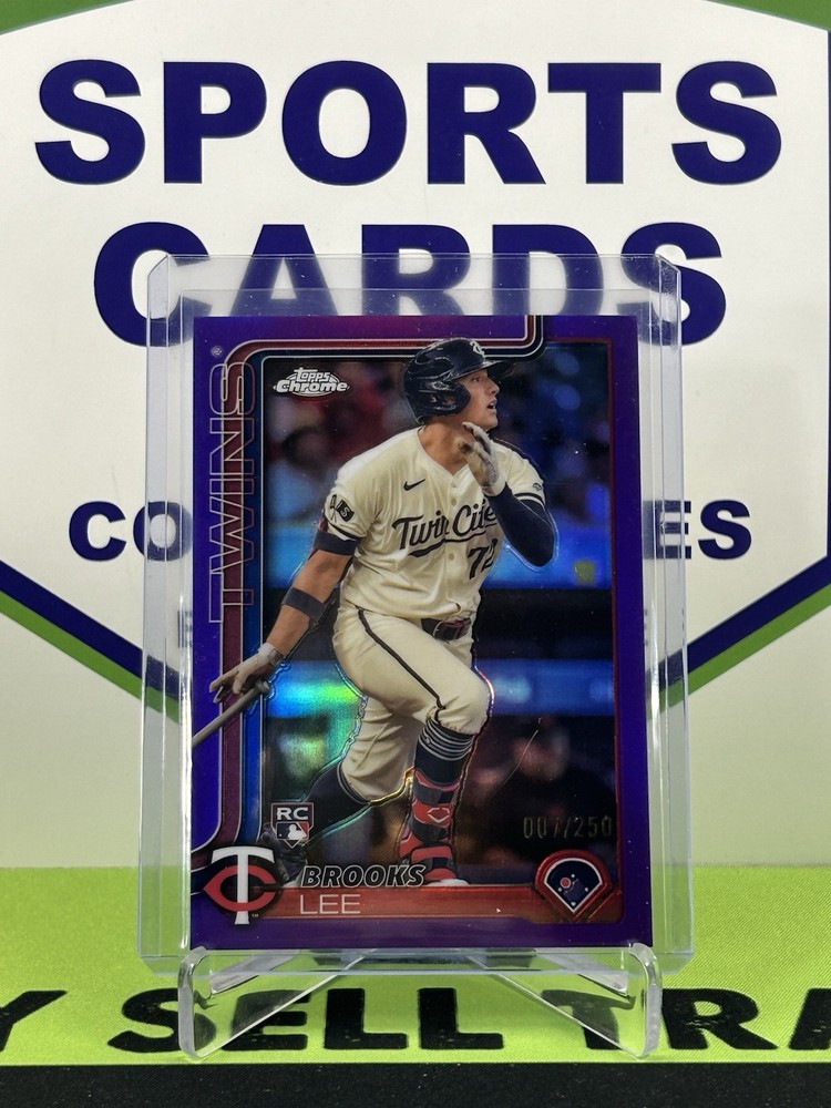 Brooks Lee 2025 Topps Chrome Baseball “Purple Refractor” RC /250 TWINS