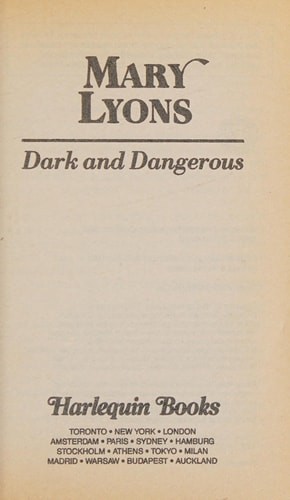 Dark And Dangerous by Mary Lyons, Good Book