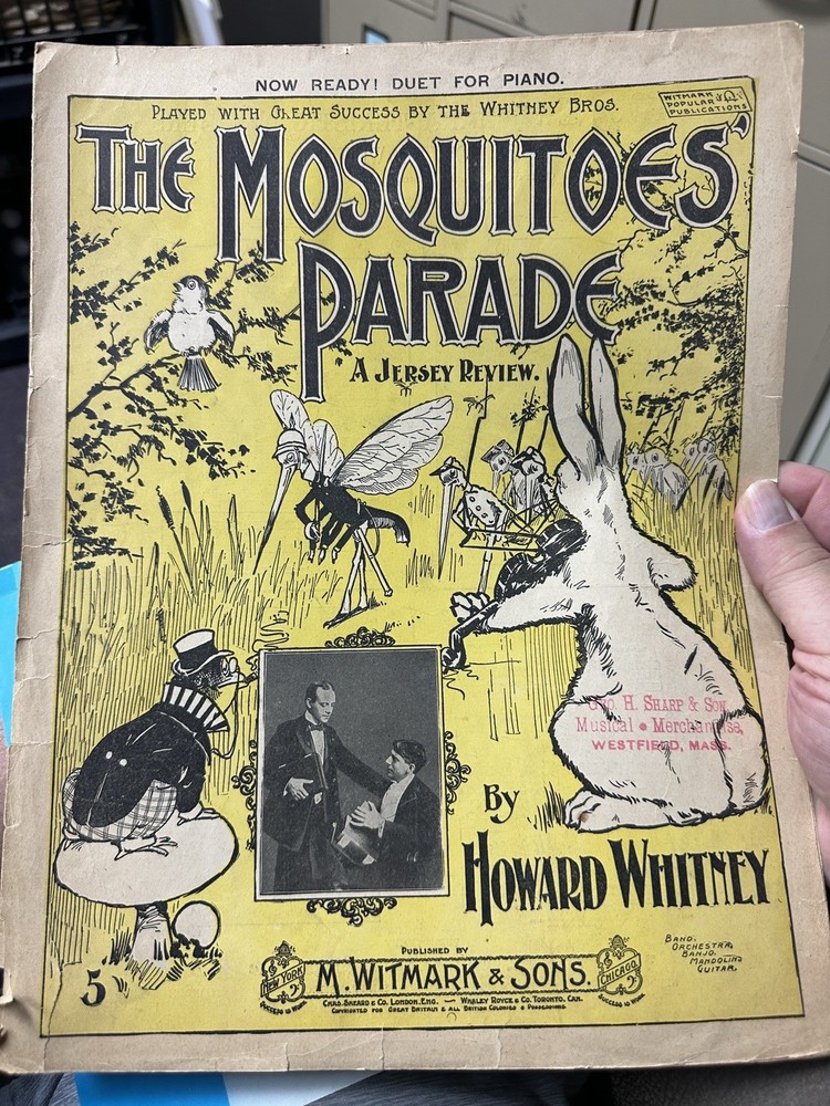 1900 11x14 sheet music THE MOSQUITOES’ PARADE by Whitney