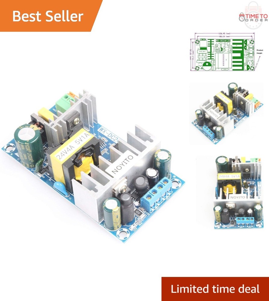 AC to DC Power Supply Module Dual Output 24V 4A 5V 1A 120W for Industrial Use