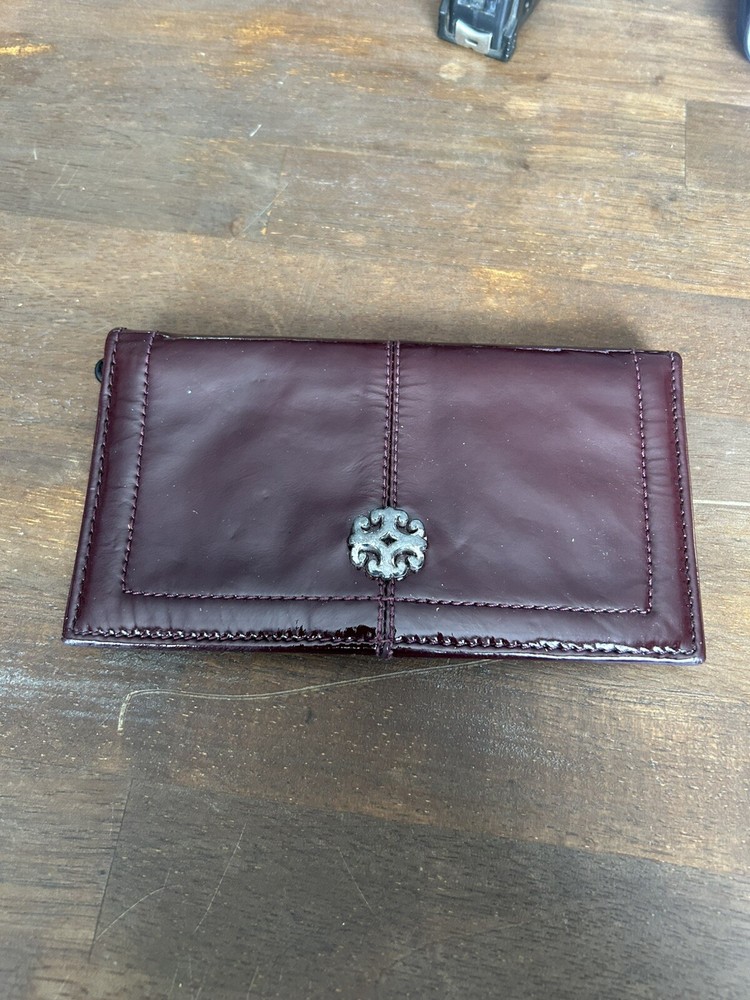 Brighton Wallet Brown Leather Bifold Vintage Patent Vintage 90's 00's