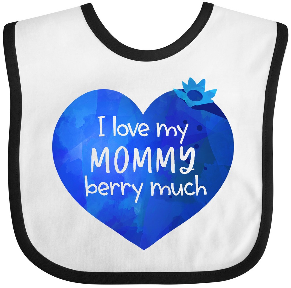 Inktastic I Love My Mommy Berry Much Baby Bib Mom Mother Mama New Son Daughter