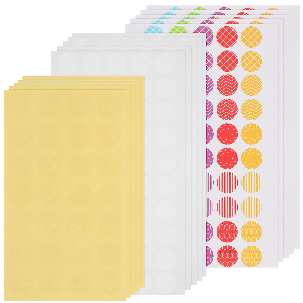 15 Colorful Hole Reinforcer Labels for Office Paper  