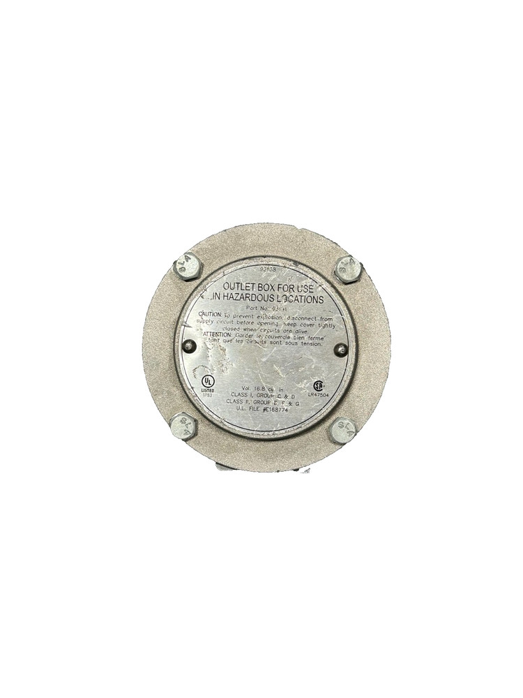 Crouse-Hinds 93141 Explosion Proof Outlet Box