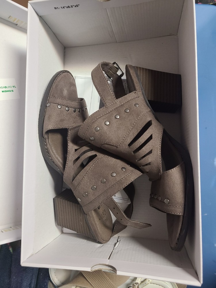 Sonoma Goods for Life Vivian Sandal Mushroom US 11 Adjustable Fit