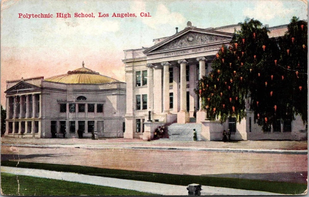 Polytechnic High School Los Angeles California CA Postcard