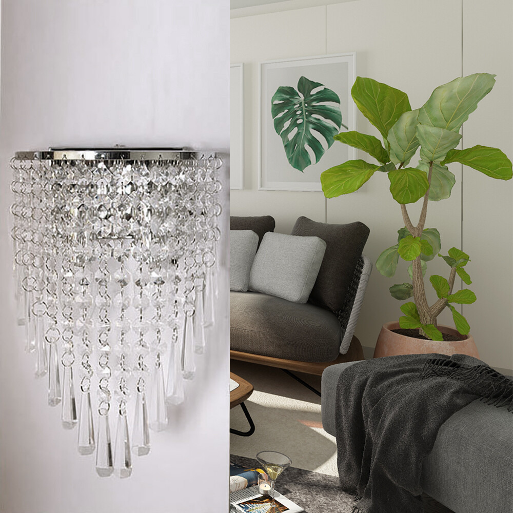 Modern Bathroom Crystal Mirror Light Front Wall Lamp Fixture Vanity Lights