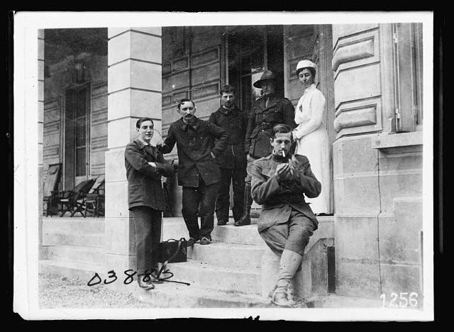 Yerres France 1918 American French Serbian Convalescents ARC Hospital