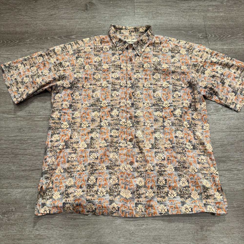 Cooke Street Honolulu Shirt Mens XL Hawaiian Button Short Sleeve Costal Cotton