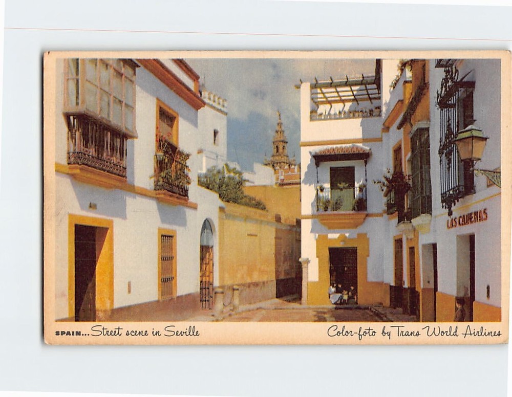 Postcard Street Scene in Seville Spain