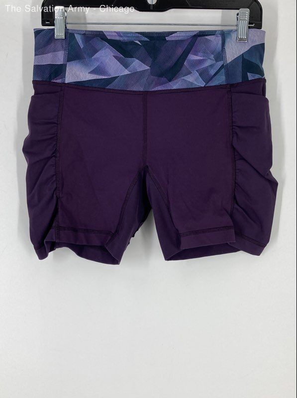 Lululemon Womens Purple Elastic Waist Activewear Athletic Shorts Size 8