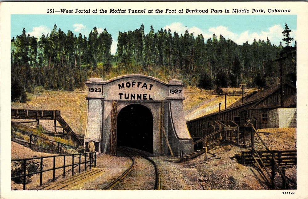 Middle Park CO-Colorado, West Portal Moffat Tunnel, Vintage Postcard