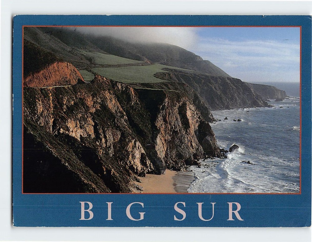 Postcard Big Sur Coast Looking South From Bixby Bridge, Big Sur, California